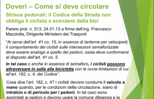 Ciclisti sulle strisce pedonali