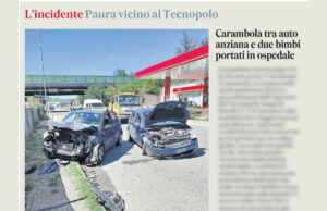 Carambole Scontro nei pressi del Tecnopolo a L'Aquila